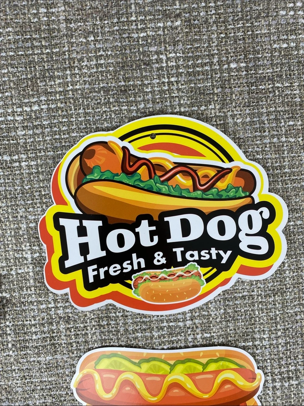 Hot Dog Party ceiling Confetti spirals  - Yellow and Red food truck decor
